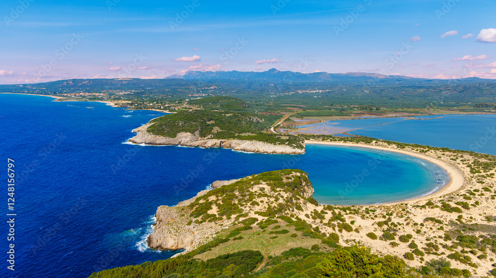 Aerial View of a Stunning Beach in Greece Aerial View of a Stunning Beach in Greece
