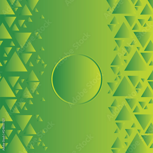 Abstract green gradient papercut geometric background