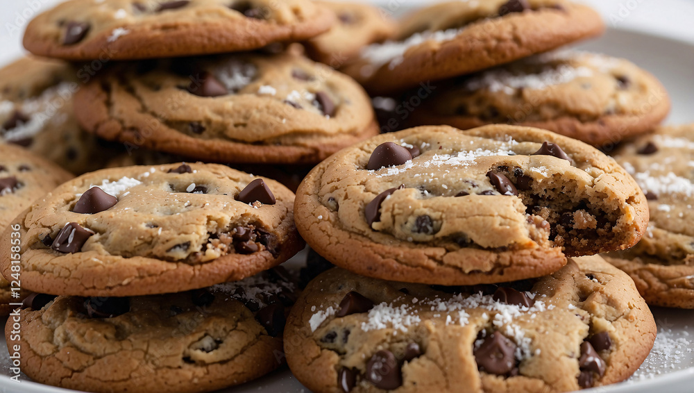 Warm Chocolate Chip Cookies with Gooey Center Warm Chocolate Chip Cookies with Gooey Center