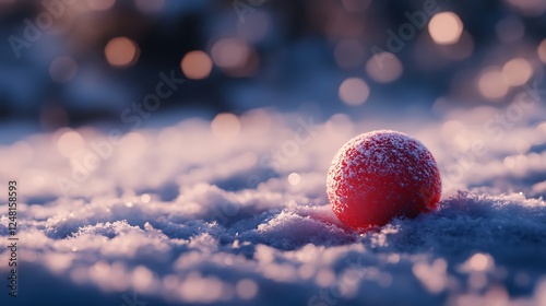 Obraz na płótnie Extremely detail showing a crimson snowball with faint backdrop lighting w salonie
