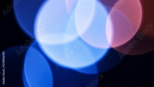 Dreamy Blue and Yellow Light Bokeh Effect in Motion- Made with Generative AI