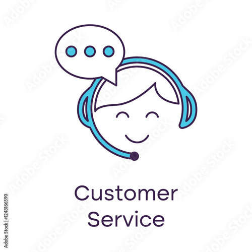 Customer Service – Person with Chat Bubble Representing Assistance and Support
