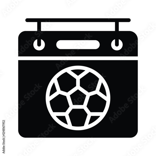 Calendar featuring a soccer ball to highlight sports events