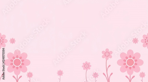 Simple pink flower design background