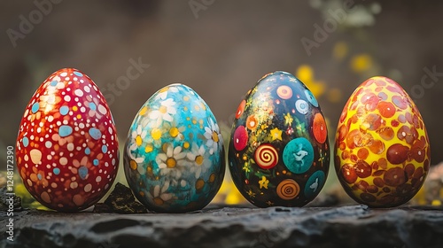 Obraz na płótnie Magnificent the trilogy protecting vibrant eggs for spring w salonie