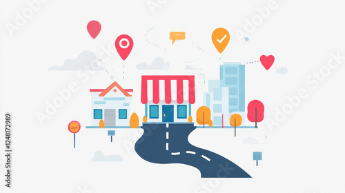 Keywords ranking, SEO analytics team, comprasion with SEM and local search engine optimization concept. Stories template for social media with people work in SEO agency, vector illustration