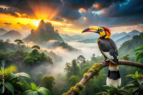 Hornbill portraits: majestic birds in vibrant, natural habitats. Explore stunning landscape photography.