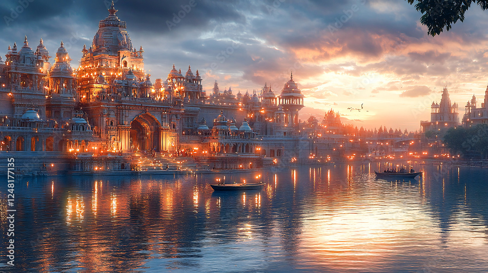 Fototapeta premium Dwarkadhish Temple At Morning