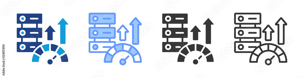 Resource optimization icon set multiple style collection Resource optimization icon set multiple style collection