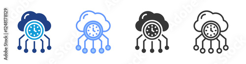 High availability icon set multiple style collection