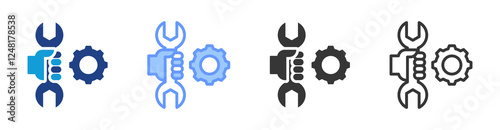 Custom configuration icon set multiple style collection