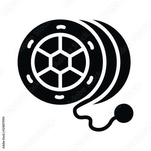 A classic yoyo toy icon used for tricks and play