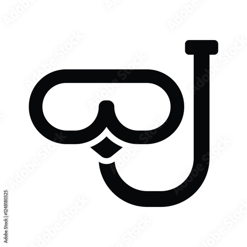 Get this amazing icon of snorkeling mask in modern style
