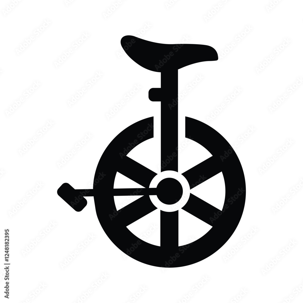 A unicycle representing balance, skill, and circus performances A unicycle representing balance, skill, and circus performances