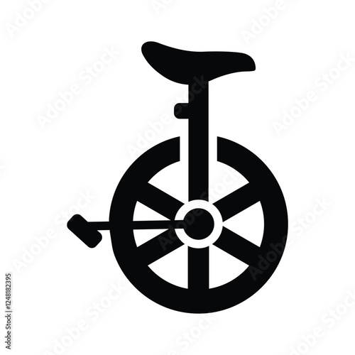 A unicycle representing balance, skill, and circus performances