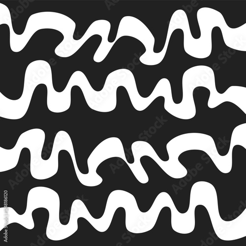 Abstract background with melting wavy lines pattern