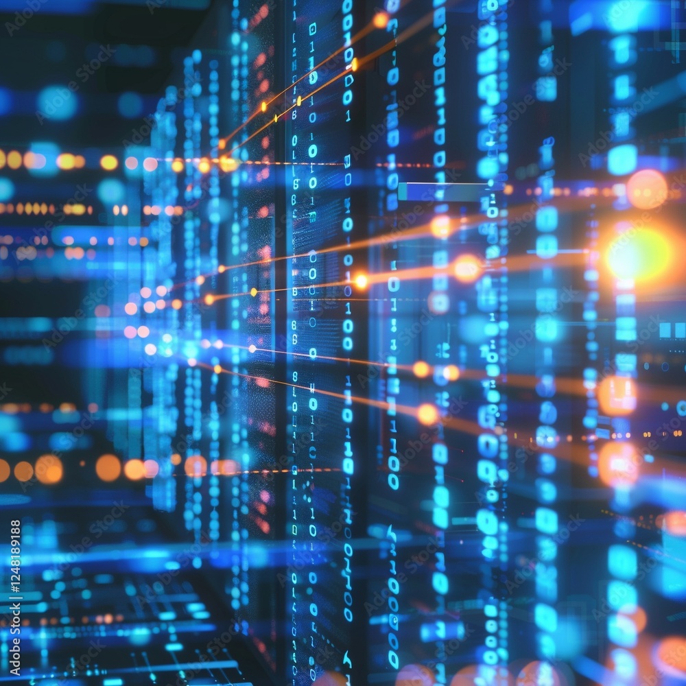 Fototapeta premium Technology background of information big data concept.