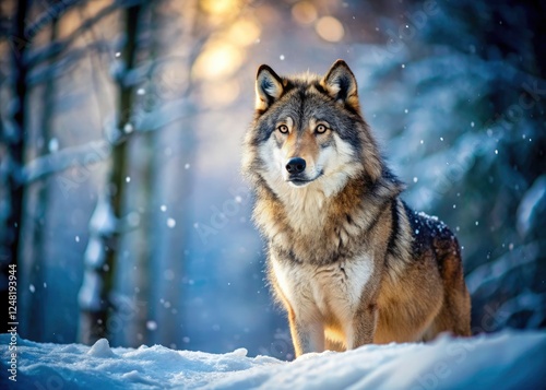 Solitary and beautiful, this alpha wolf's portrait captures the wilderness spirit in stunning wildlife photography.