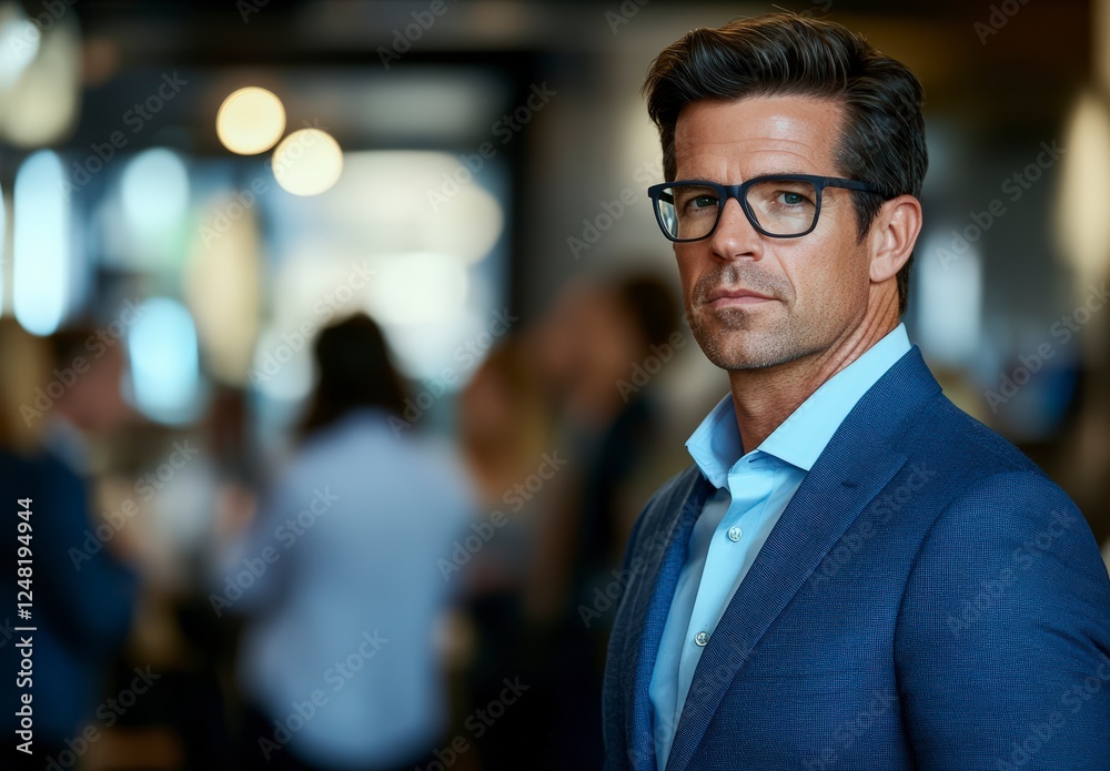 businessman wearing glasses in modern office setting businessman wearing glasses in modern office setting