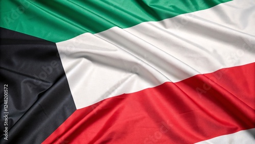  Kuwait Flag Close-Up: National Symbol of Kuwait photo