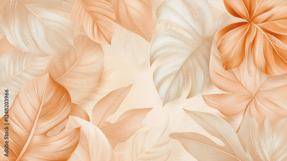 Background pattern of orange leaves Background pattern of orange leaves