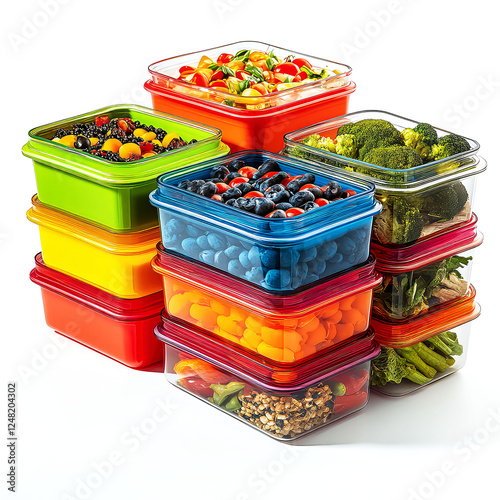 Colorful Food Storage Containers: Healthy Meal Prep Made Easy photo