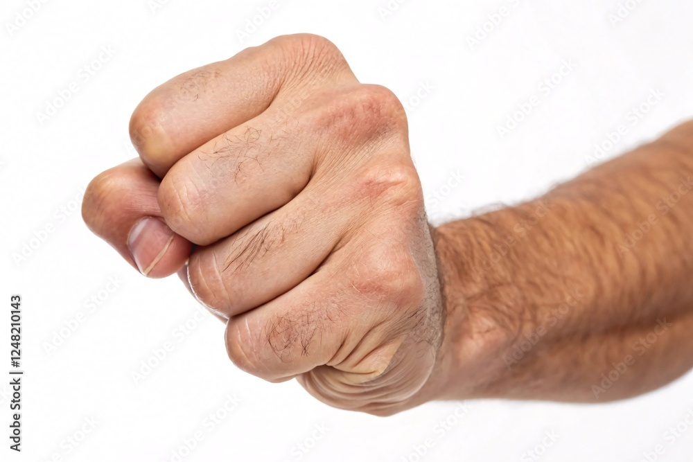 Fototapeta premium Clenched Fist: A Symbol of Strength, Power, and Determination