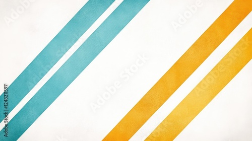 Wallpaper Mural Abstract design with diagonal stripes in turquoise and yellow on a textured background Torontodigital.ca