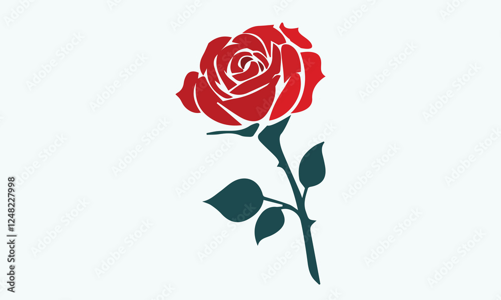 A simple red rose image .