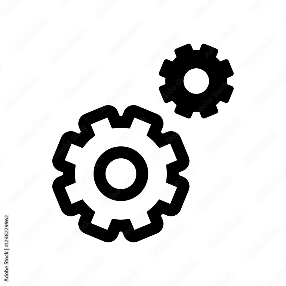 設定イメージの歯車アイコンのイラスト 設定イメージの歯車アイコンのイラスト
