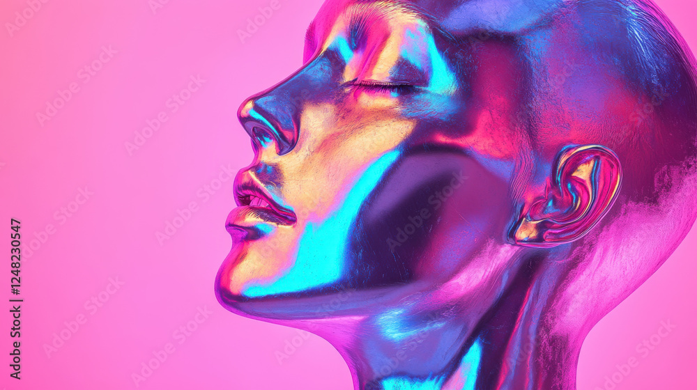 Obraz premium The rendered abstract human head