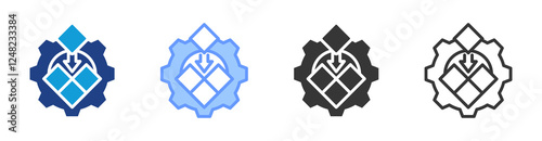 Modular System icon set multiple style collection