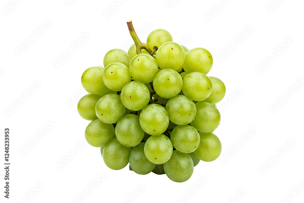 Fresh bunch of green grapes isolated on white background Fresh bunch of green grapes isolated on white background