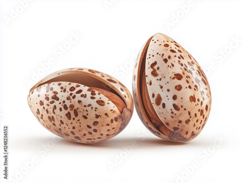 Almonds isolated on white background photo