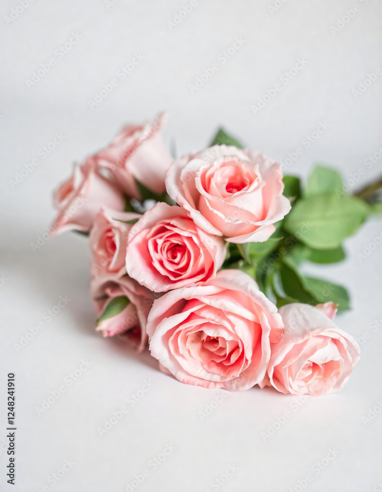 bouquet of pink roses,Pink roses on white background Banner HD Valentine's Day Lovers, Dating, Love, Romance, Flowers, Floral