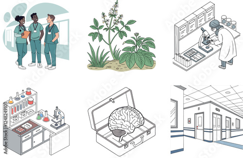 Bright Medicine Bundle: A Colorful Capsules Collection Illustrations
