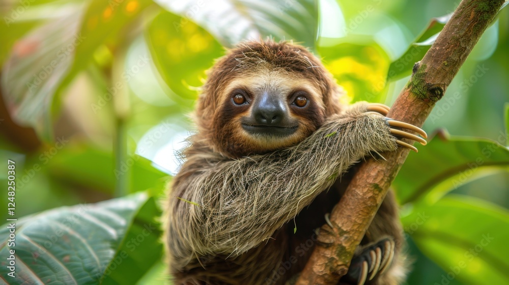 Sweet Sloth in a Lush Jungle Sweet Sloth in a Lush Jungle