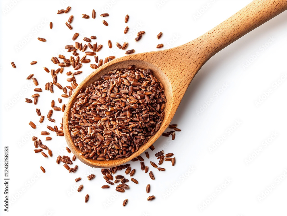 Brown rice isolated on white background Brown rice isolated on white background