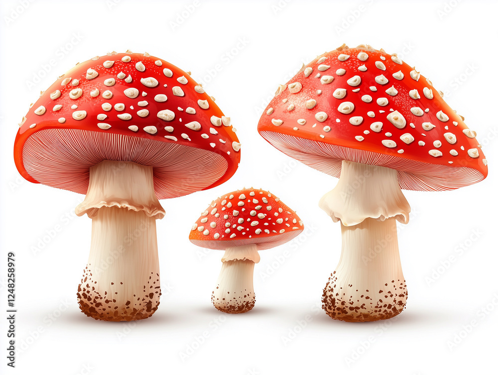 Mushrooms isolated on white background Mushrooms isolated on white background
