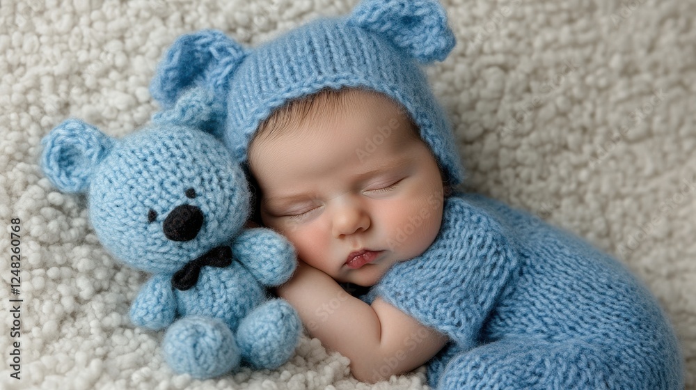 Sleeping newborn boy in the first days of life on white background Sleeping newborn boy in the first days of life on white background