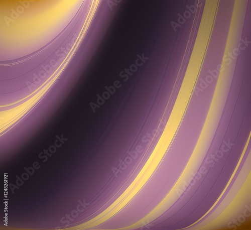 Violet and yellow art of abstract illusion of spiral with geometric shapes of pink and violet lines.Radial motion blur background.Long time exposure.Concept of cyber highway,hyperspace.generative ai