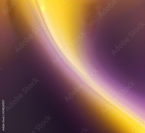 Violet and yellow art of abstract illusion of spiral with geometric shapes of pink and violet lines.Radial motion blur background.Long time exposure.Concept of cyber highway,hyperspace.generative ai