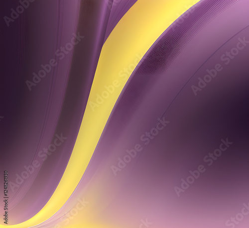 Violet and yellow art of abstract illusion of spiral with geometric shapes of pink and violet lines.Radial motion blur background.Long time exposure.Concept of cyber highway,hyperspace.generative ai