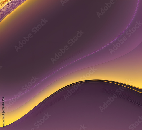Violet and yellow art of abstract illusion of spiral with geometric shapes of pink and violet lines.Radial motion blur background.Long time exposure.Concept of cyber highway,hyperspace.generative ai
