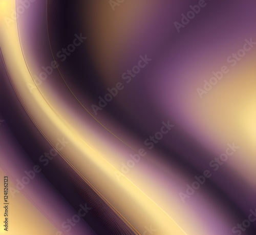Violet and yellow art of abstract illusion of spiral with geometric shapes of pink and violet lines.Radial motion blur background.Long time exposure.Concept of cyber highway,hyperspace.generative ai