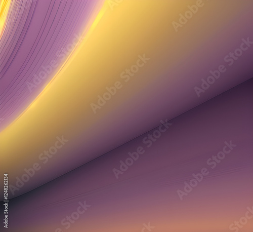 Violet and yellow art of abstract illusion of spiral with geometric shapes of pink and violet lines.Radial motion blur background.Long time exposure.Concept of cyber highway,hyperspace.generative ai