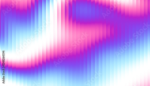 Fractal Glass Gradient Texture. Reed vertical lines patterned glass, overlay with transparent background. Universal blue purple background stylish gradient