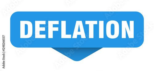 deflation sticker. deflation sign on transparent background