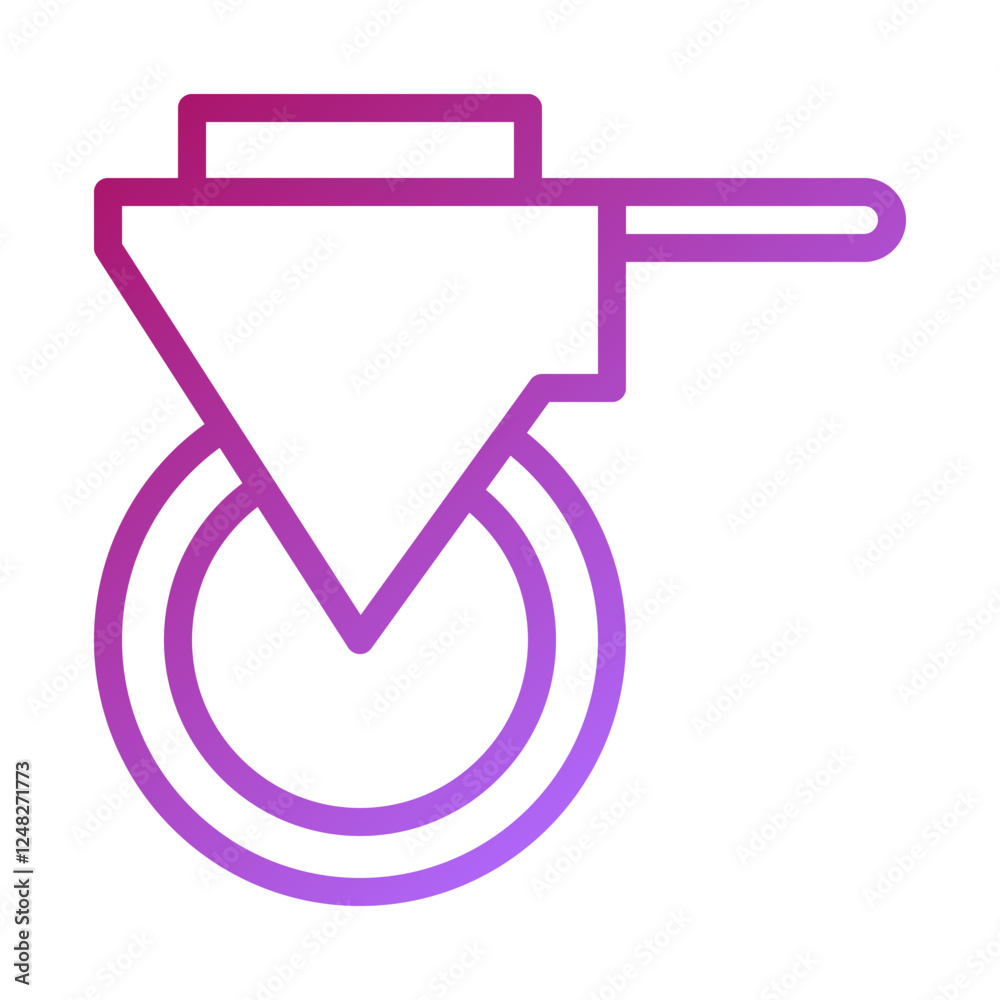 Minimalist Moving Dolly Icon with Gradient Fill Minimalist Moving Dolly Icon with Gradient Fill