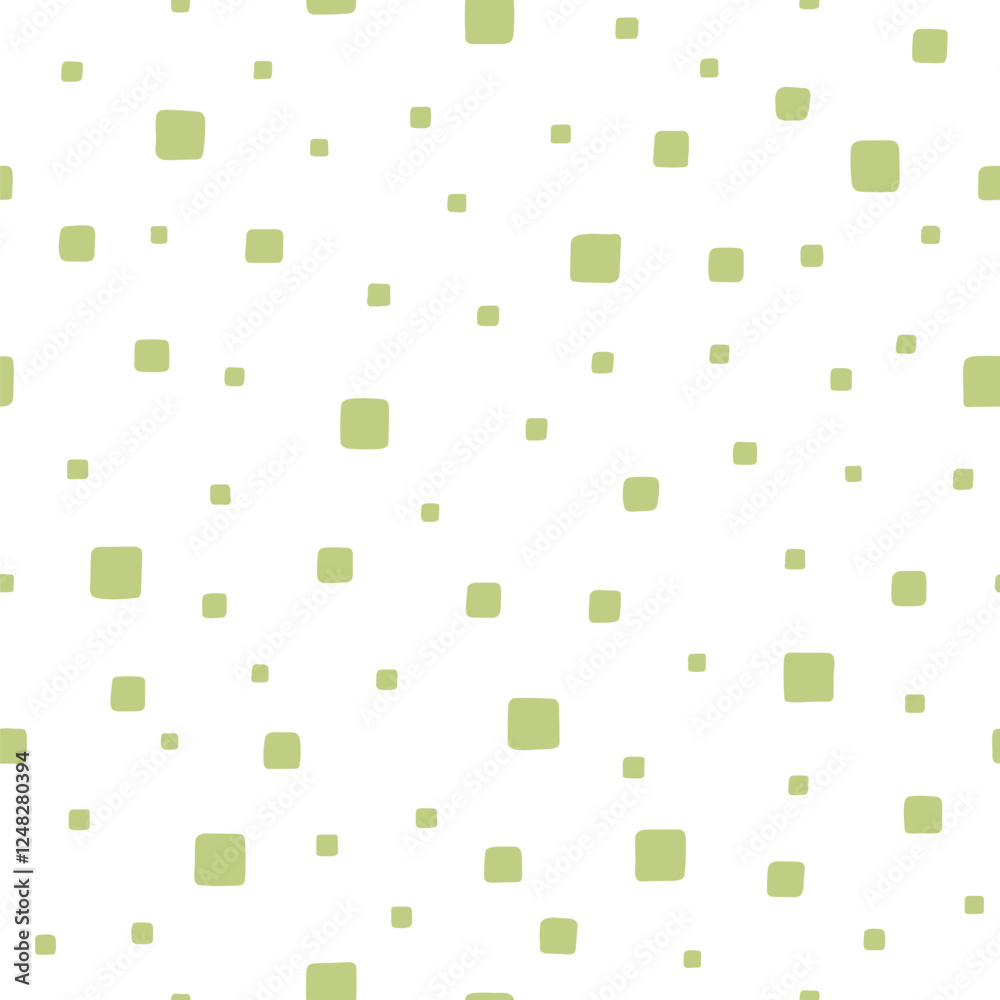 white repetitive background with hand drawn green squares. vector seamless pattern. geometric fabric swatch. wrapping paper. continuous design template for textile, linen, home decor, apparel white repetitive background with hand drawn green squares. vector seamless pattern. geometric fabric swatch. wrapping paper. continuous design template for textile, linen, home decor, apparel